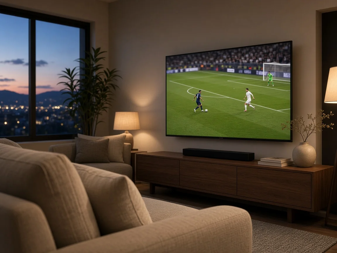 Lumen Cast IPTV on a living room TV
